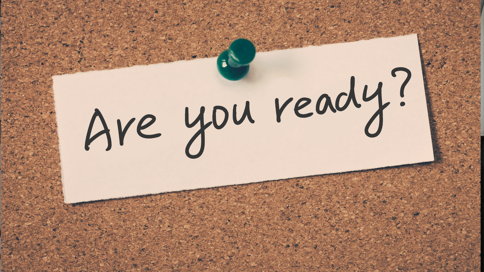Torn paper note pinned to a cork noticeboard asking "Are you prepared?" ahead of a ServiceNow interview